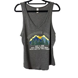 My Favorite Murder Tank Top Women’s XL V Neck SSDGM Stay Out of the Forest MFM